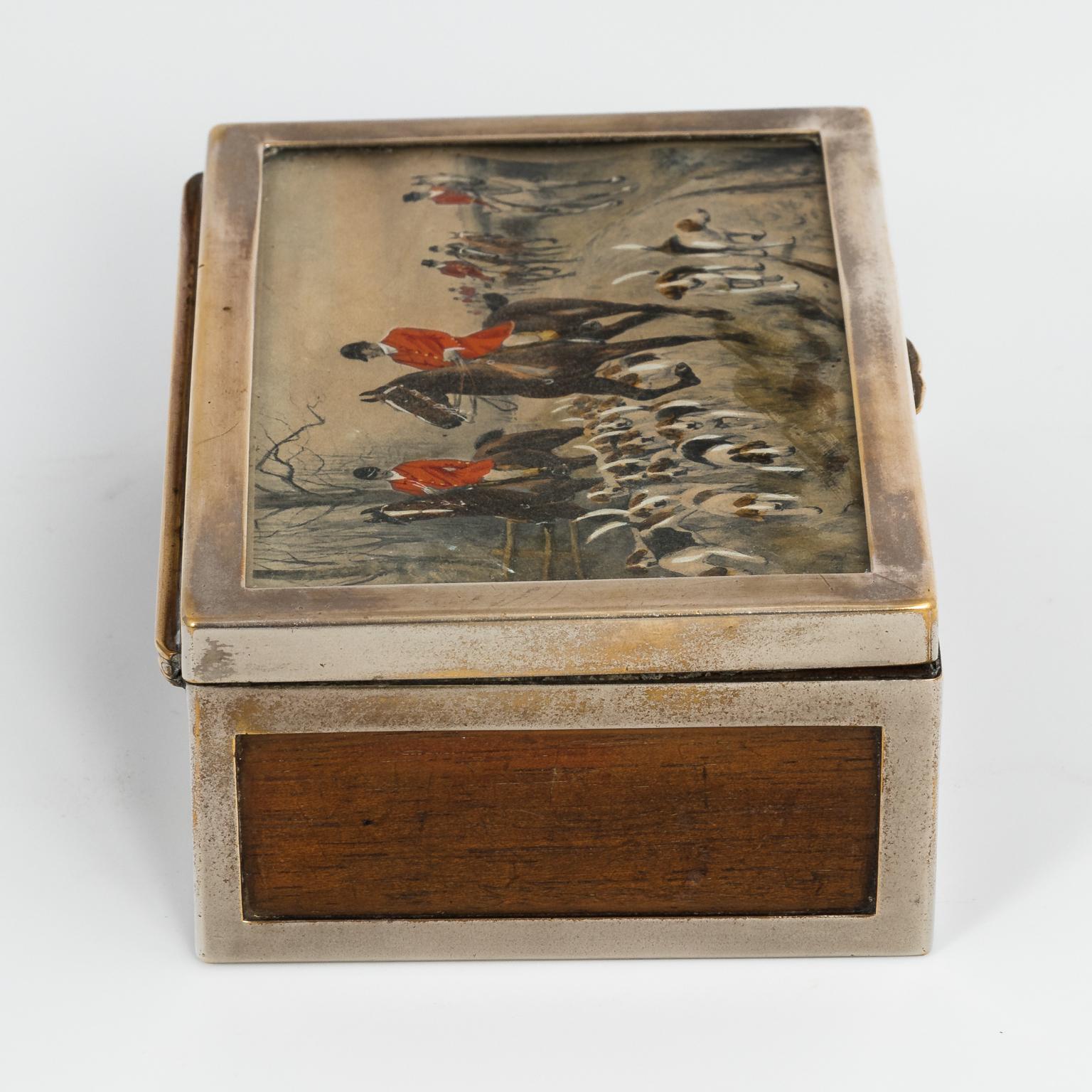 Silver Plate English Hunt Box, circa 1930s