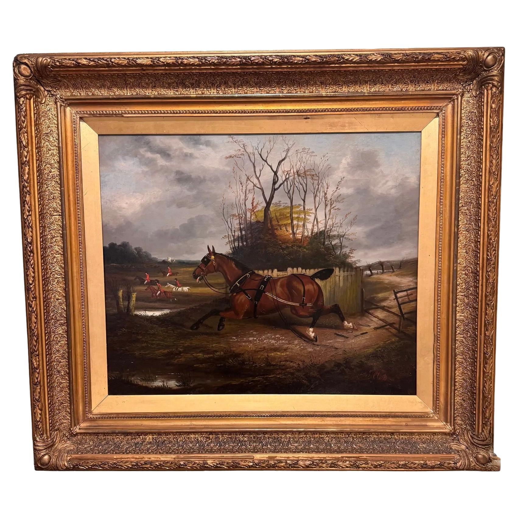 English Hunting Oil on Canvas