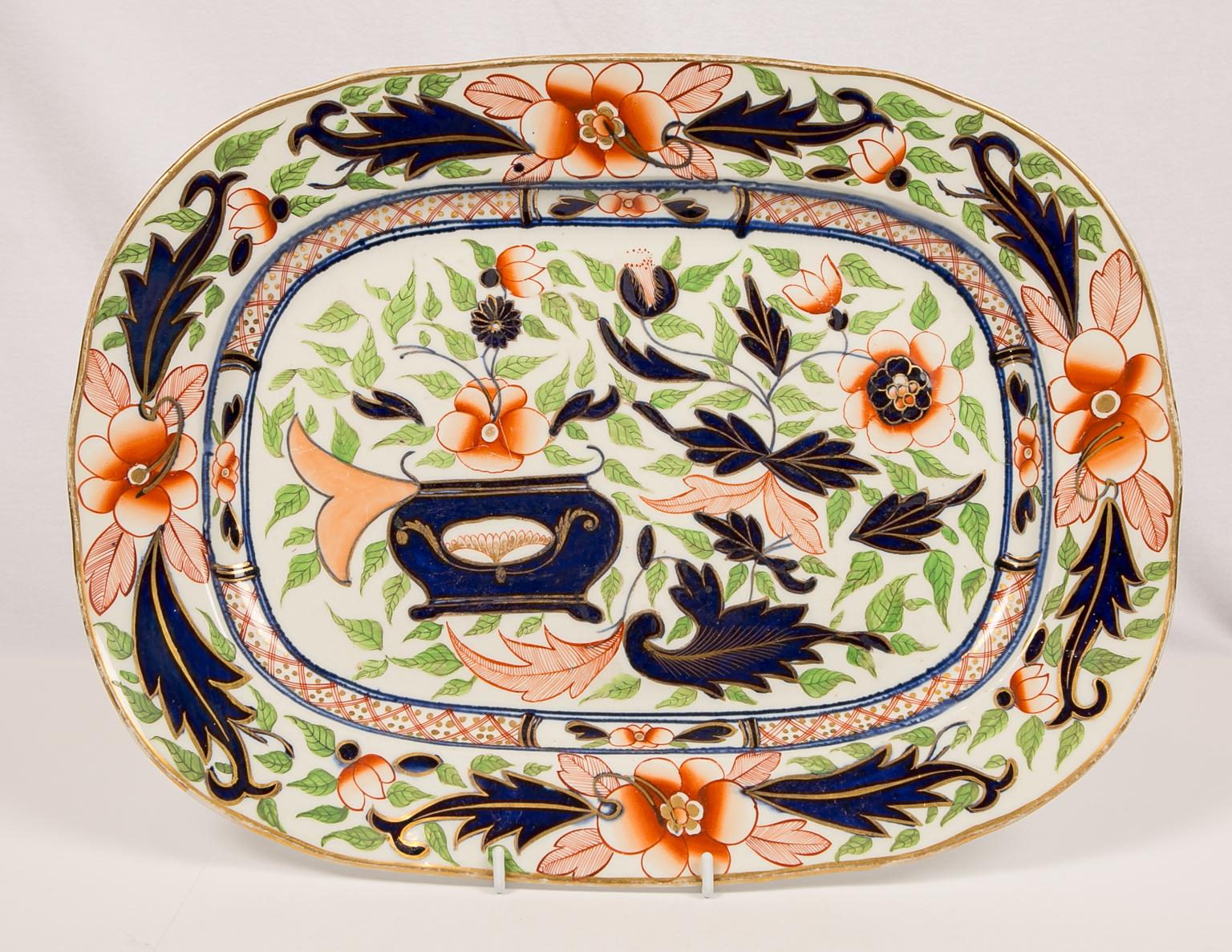 19th Century Antique English Imari Soup Tureen and Stand