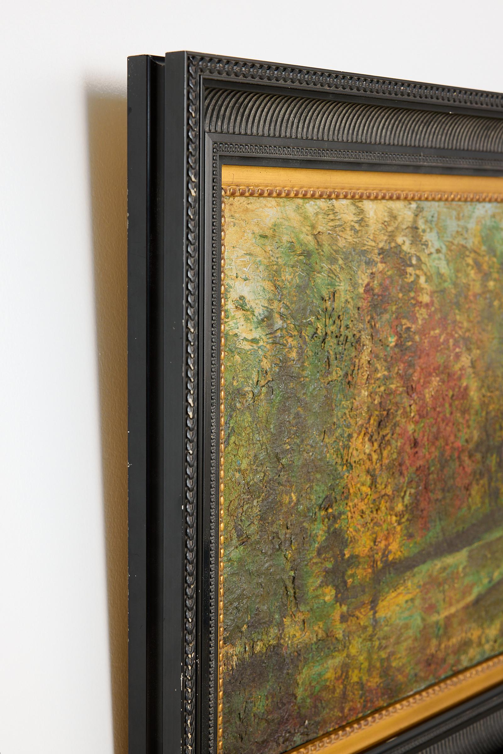 English Impressionist Paesaggio dipinto olio su tavola in vendita 1