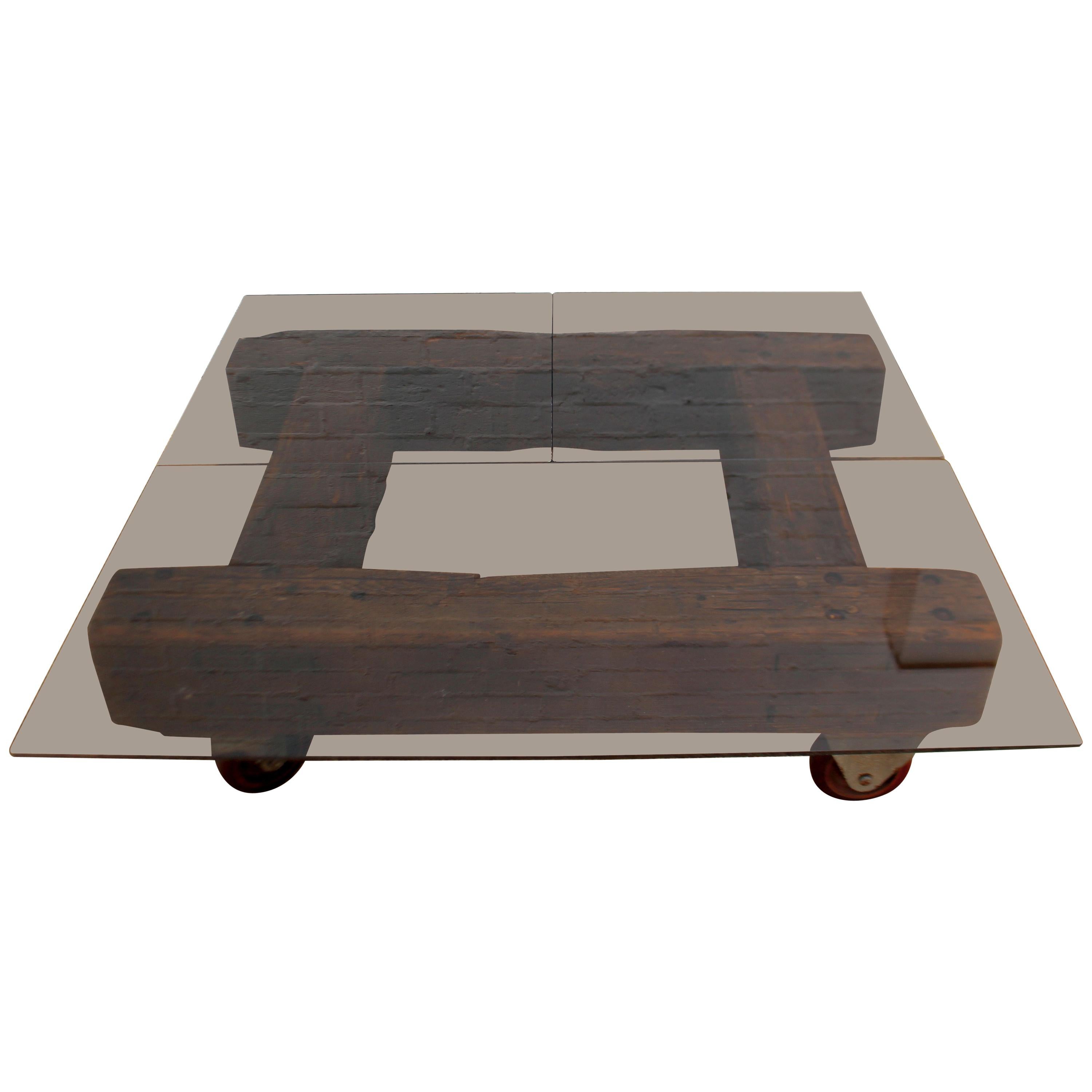 English Industrial Coffee Table For Sale