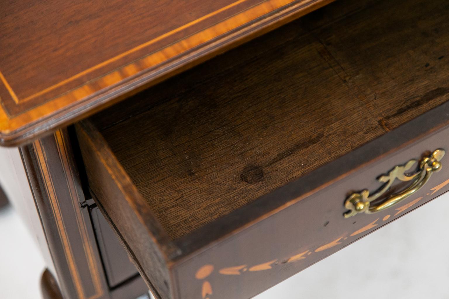 English Inlaid Mahogany Queen Anne Lowboy For Sale 2