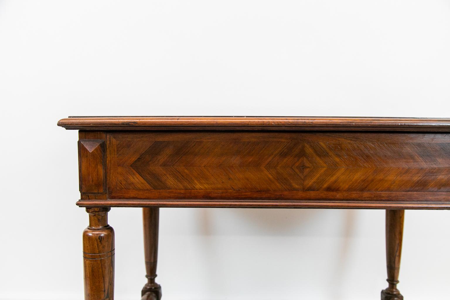 English Inlaid One-Drawer Side Table 11
