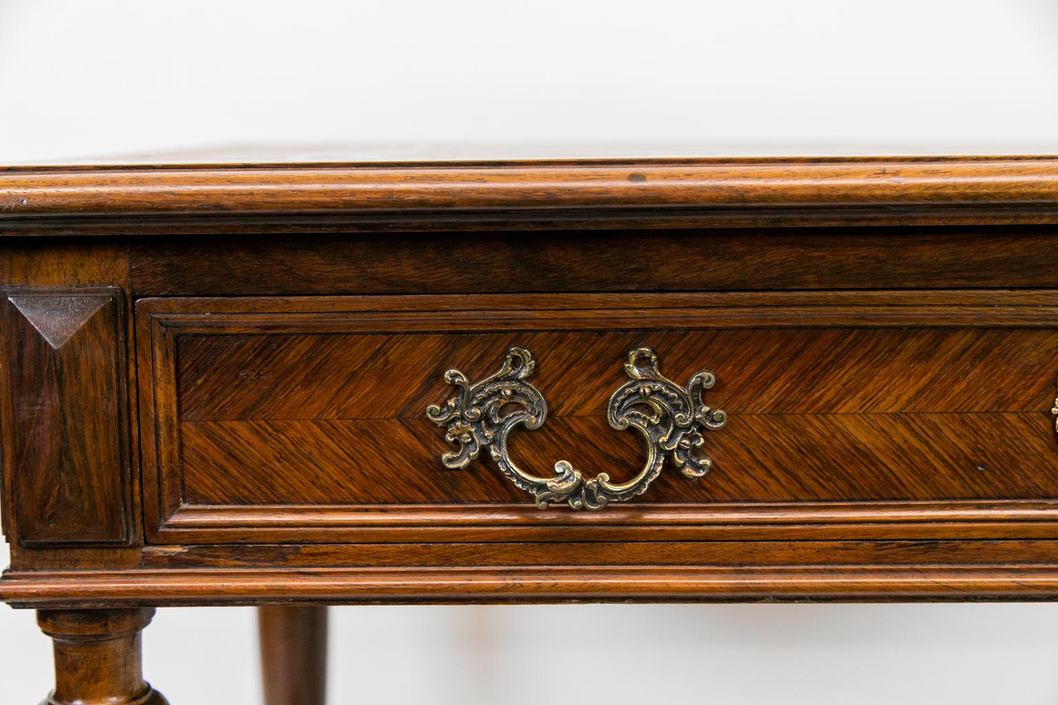 Late 19th Century English Inlaid One-Drawer Side Table