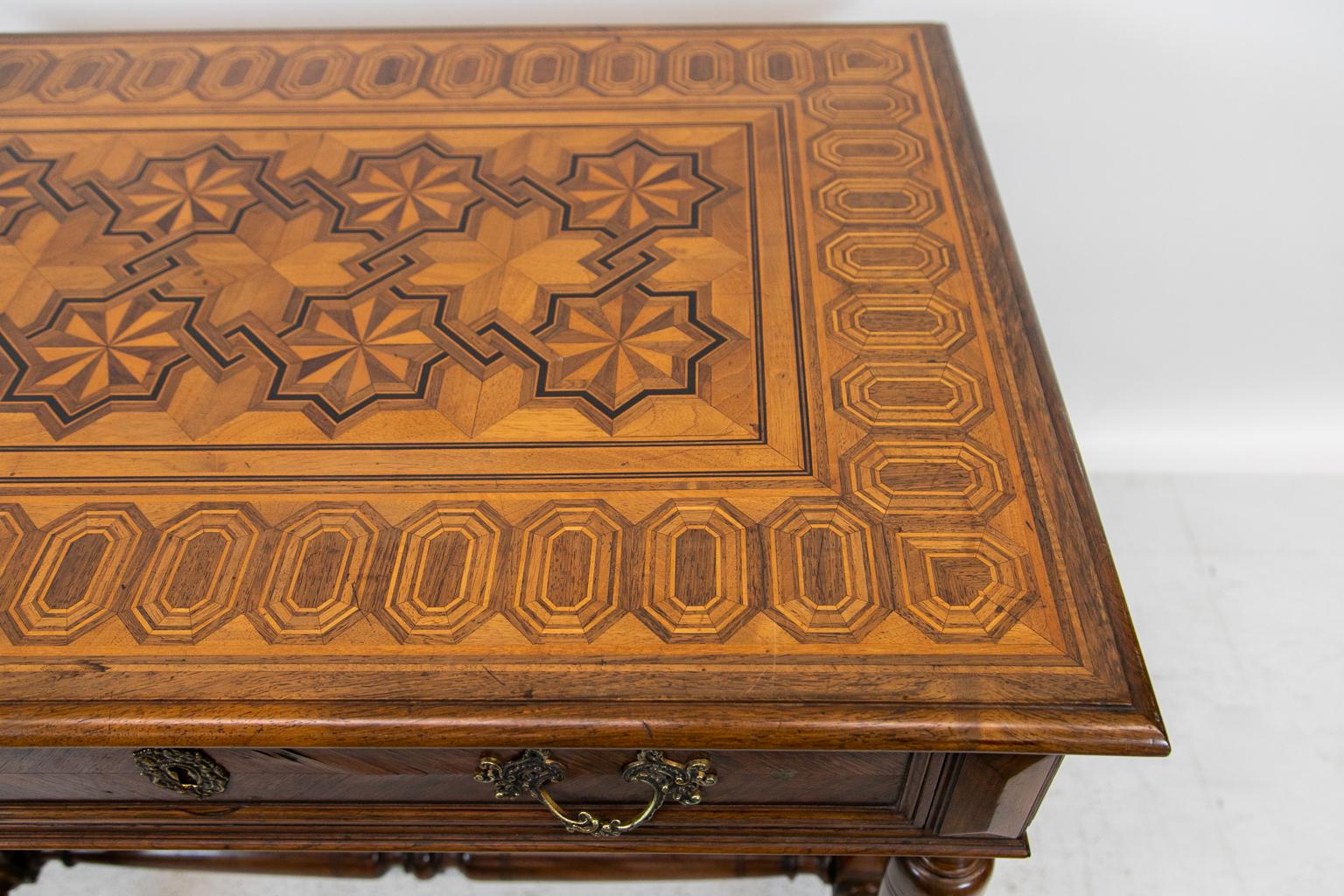 English Inlaid One-Drawer Side Table 2
