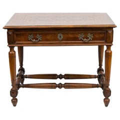English Inlaid One-Drawer Side Table