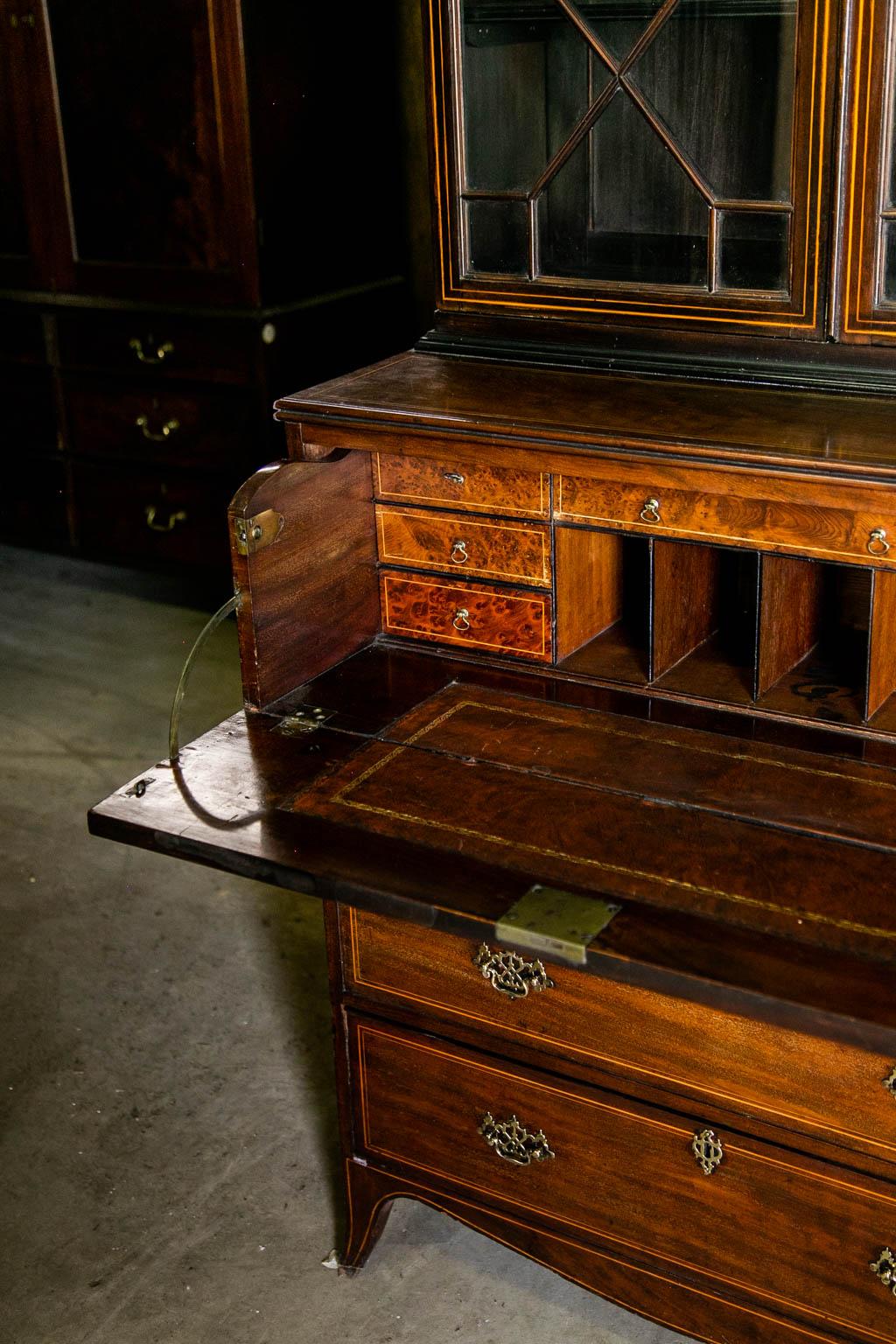 English Inlaid Secretaire For Sale 1