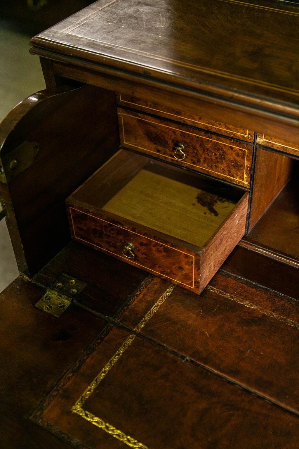 English Inlaid Secretaire For Sale 3