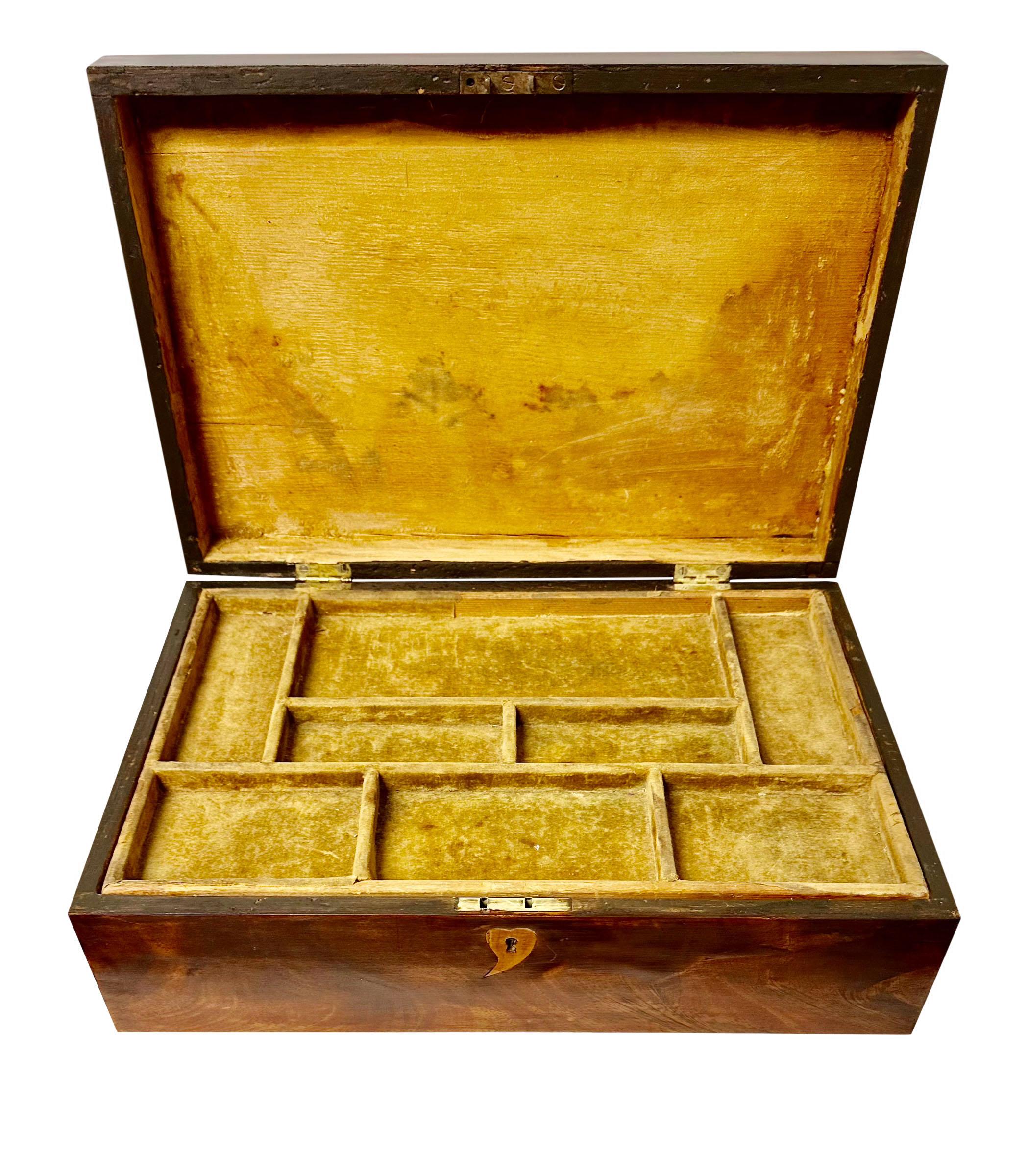 English Inlaid Work Box In Good Condition For Sale In Tampa, FL