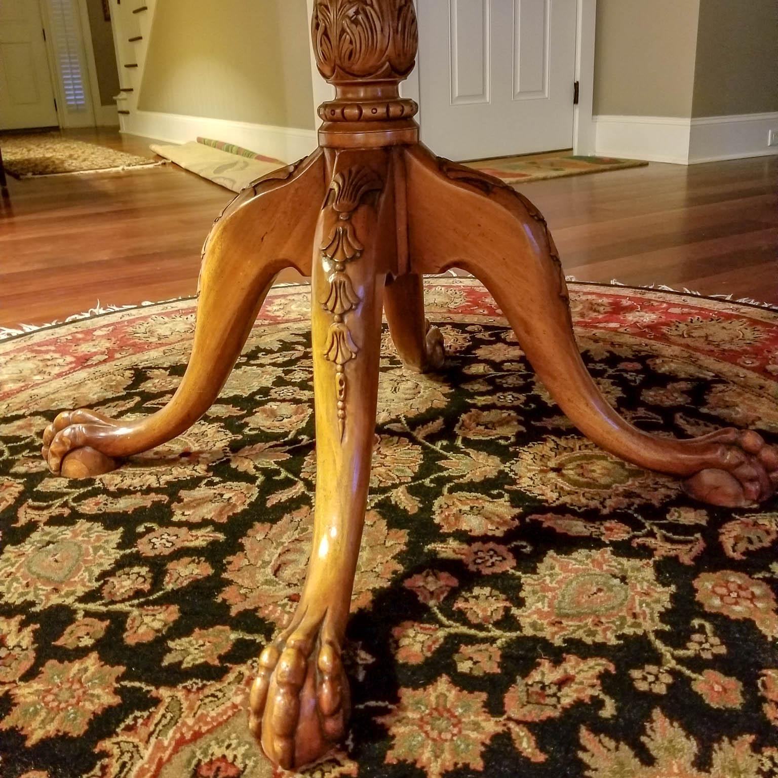 round claw foot table