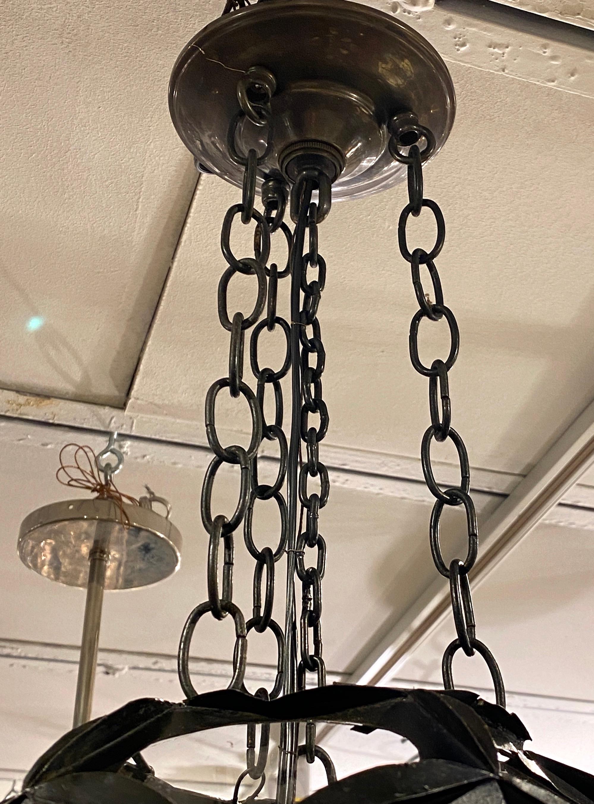 English Iron and Glass Lantern For Sale 2