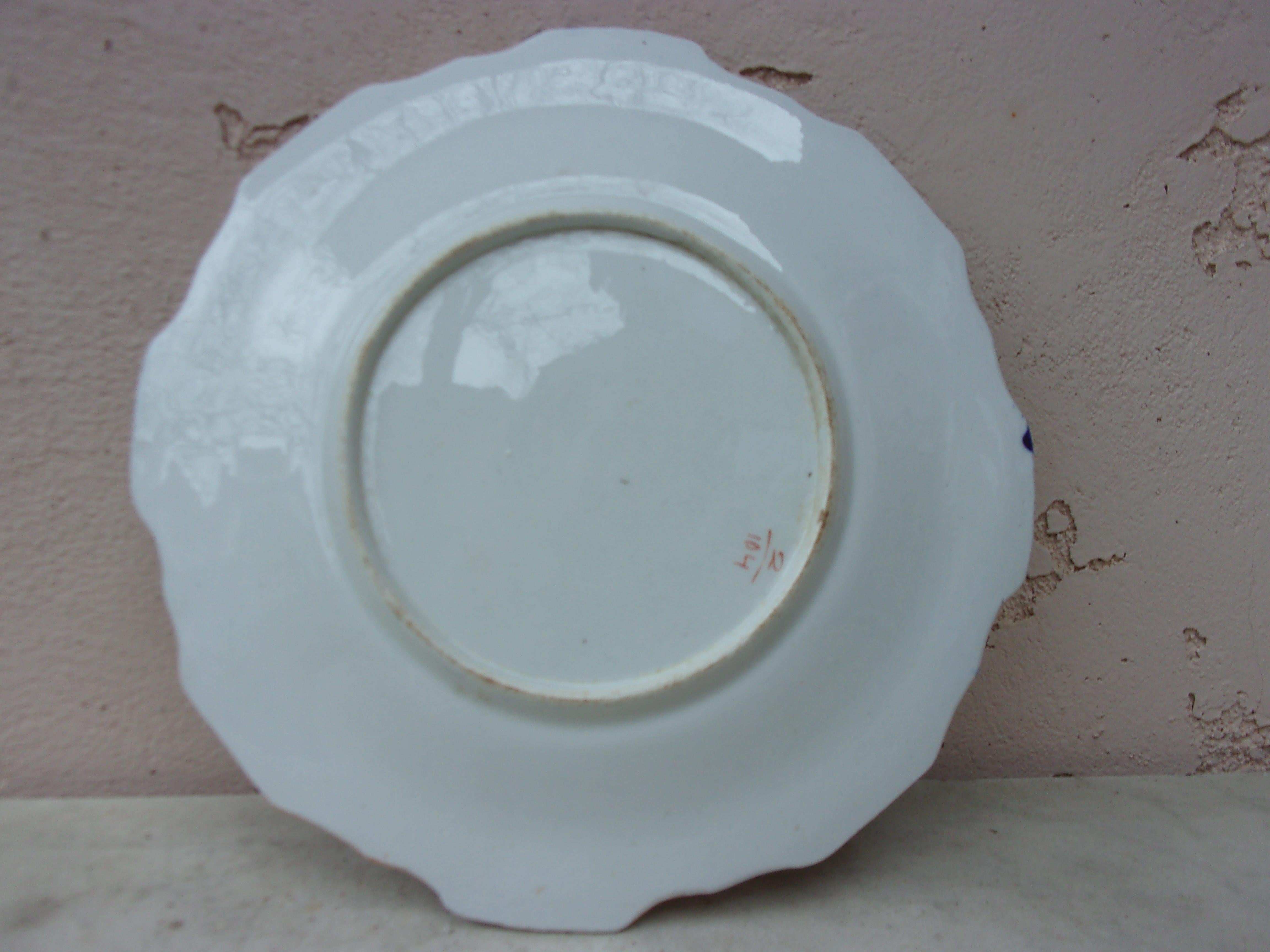Ceramic English Ironstone Chinoiserie Plate, Circa 1890