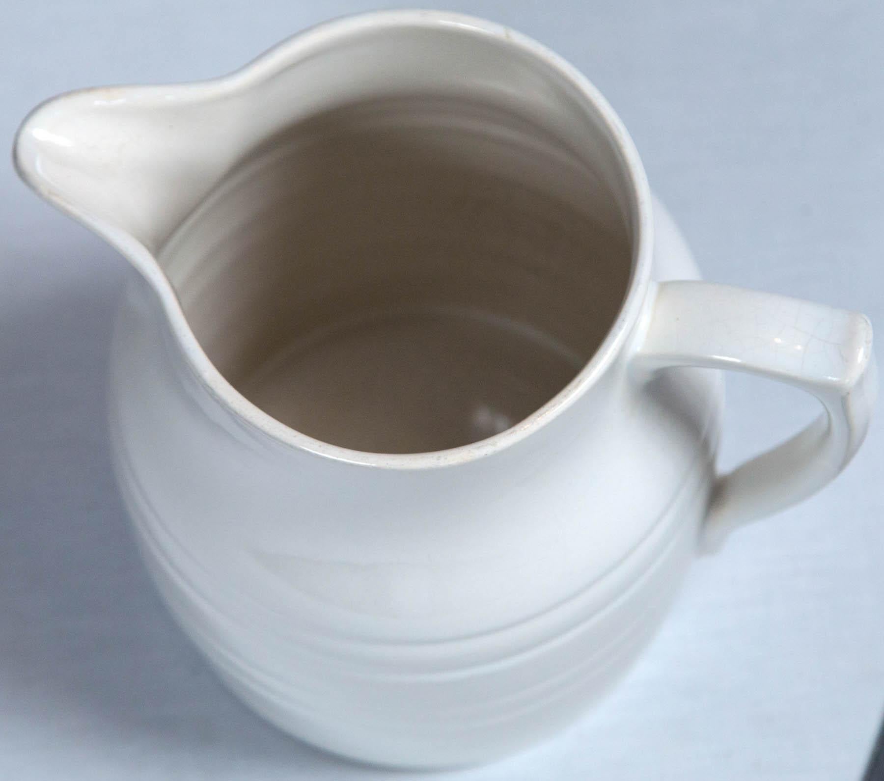 English Ironstone Dairy Pitcher, circa 1920 In Good Condition In Chappaqua, NY
