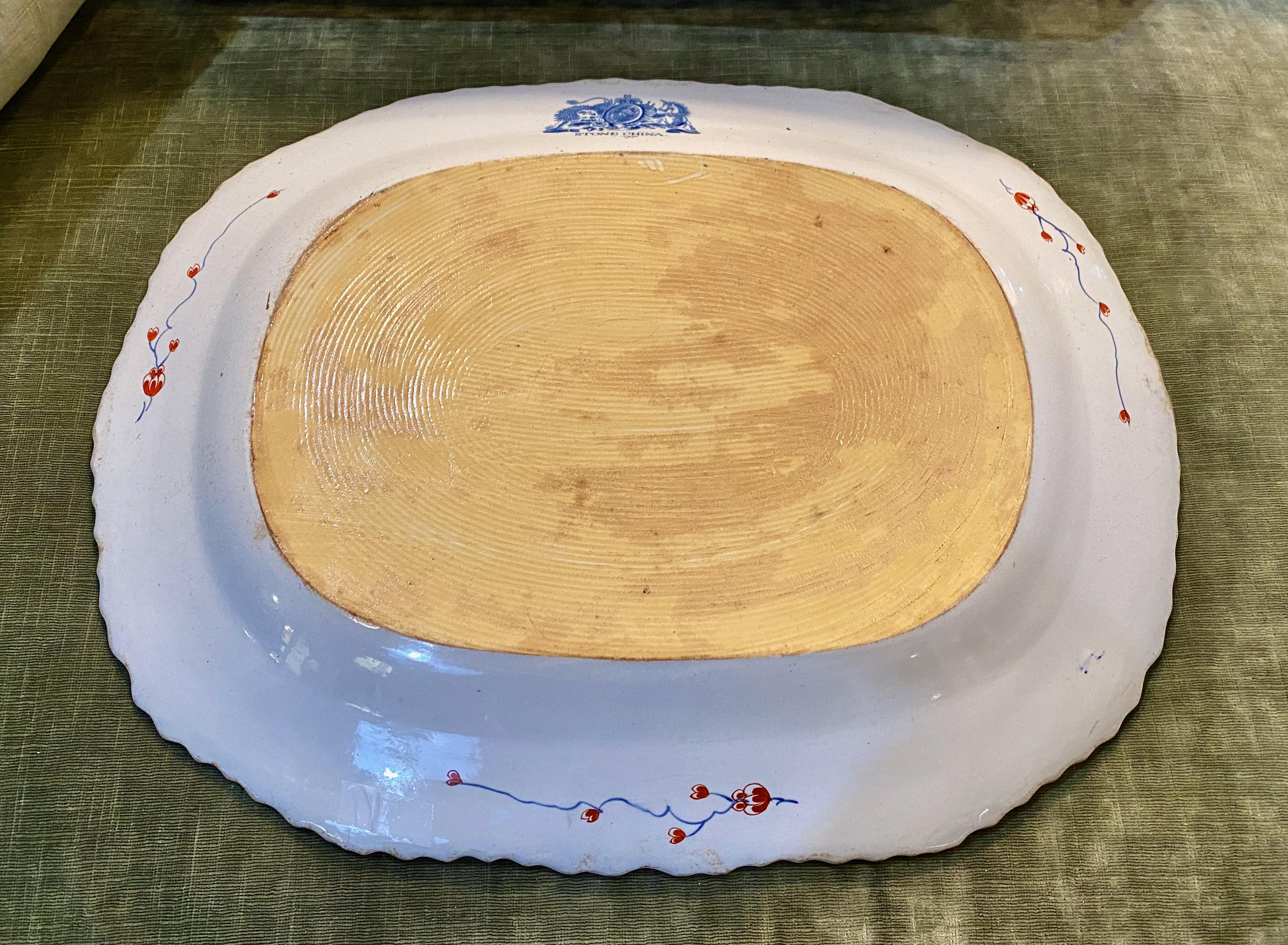 English Ironstone Imari Platter For Sale 1