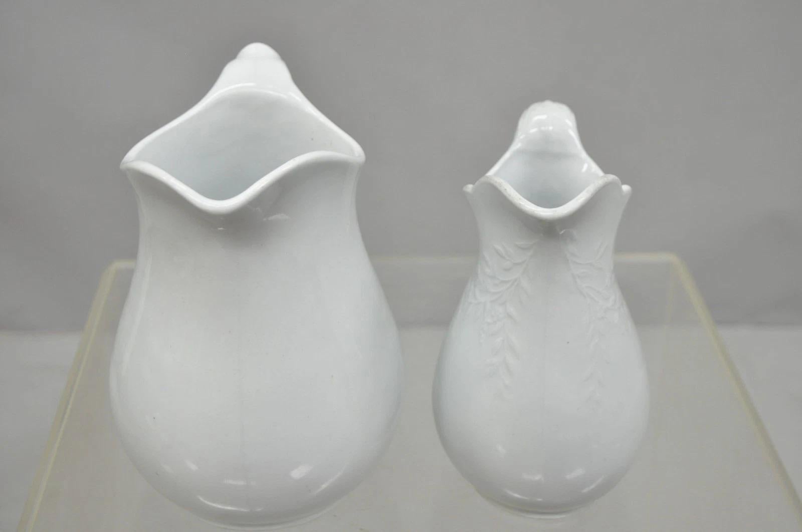 English Ironstone Imperial Hope & Carter Burgess Goddard Water Pitchers Set of 2 For Sale 4