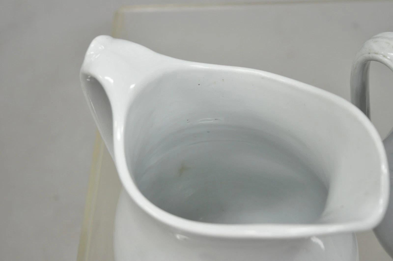 English Ironstone Imperial Hope & Carter Burgess Goddard Water Pitchers Set of 2 For Sale 1