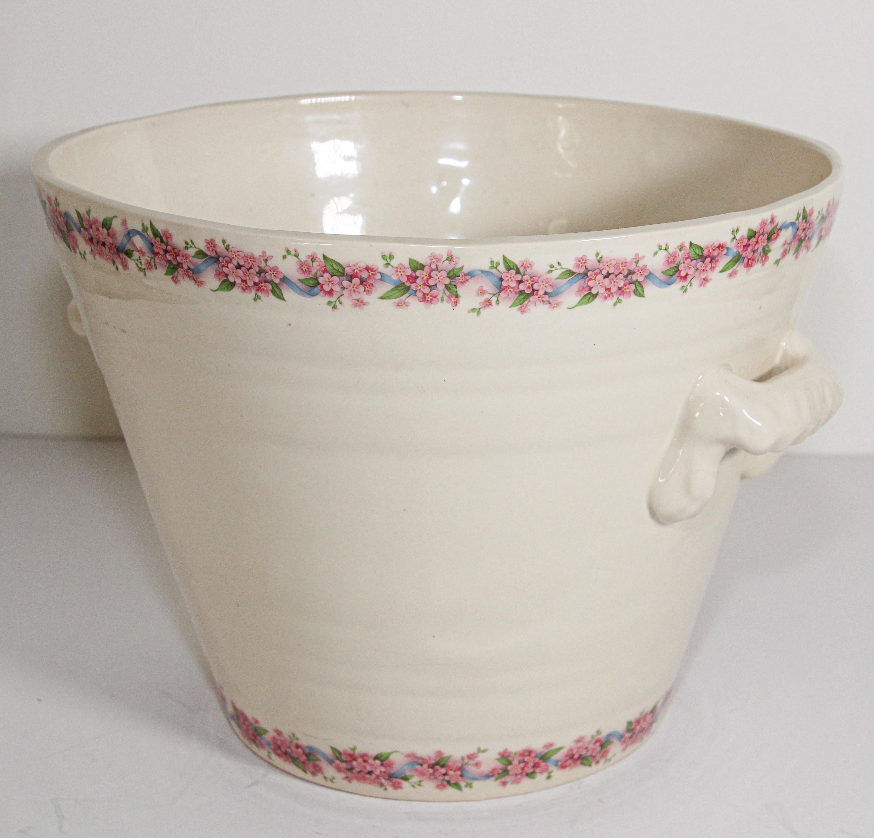 English Ironstone Pure Milk Pail with Farm Scene 3