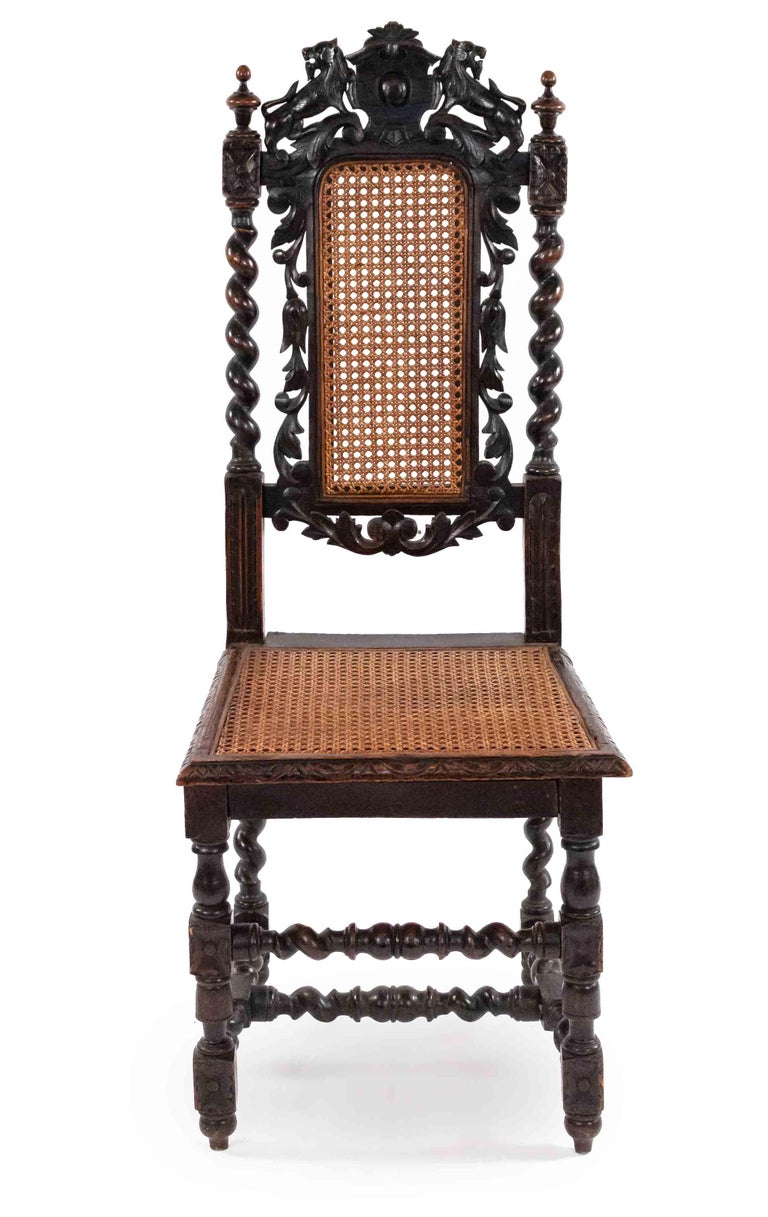 English Jacobean Lion Side Chairs For Sale at 1stDibs
