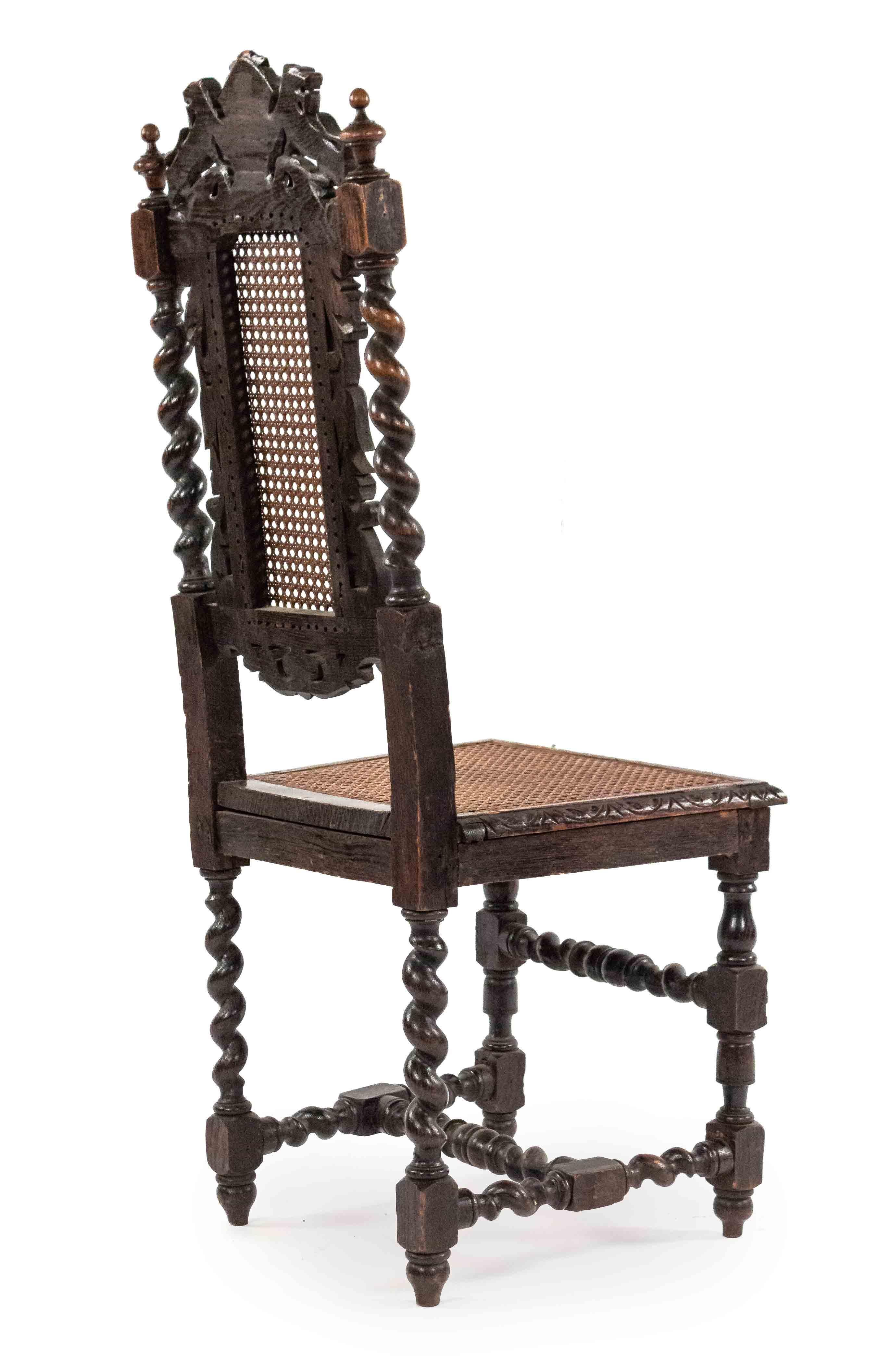 Englische Jacobean-Löwen-Beistellstühle (20. Jahrhundert)