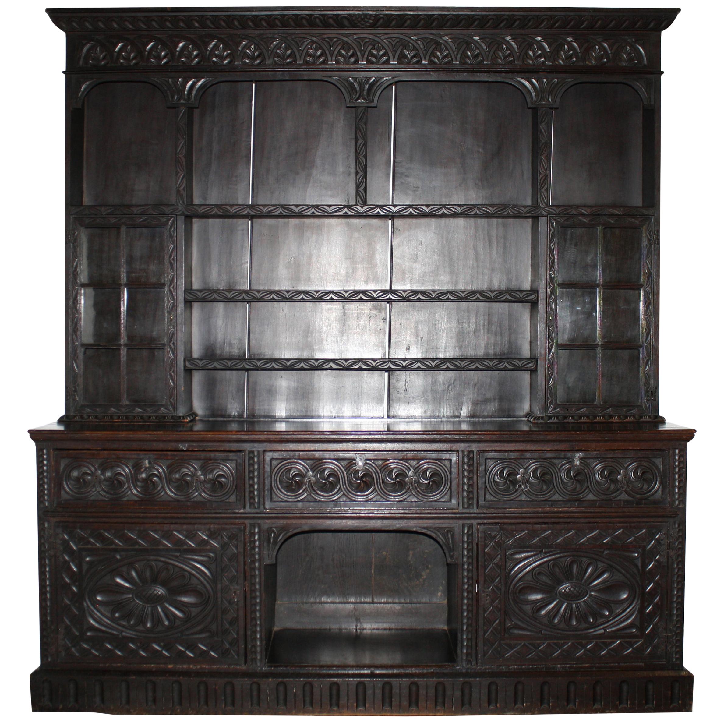 English James Phillips & Sons Cupboard Cabinet, circa 1910