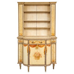 English Japanned Cabinet in the Manner of George Brookshaw