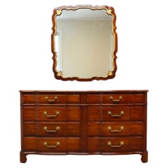 English John Widdicomb Regency Style 8-Drawer Sideboard & Mirror c1950