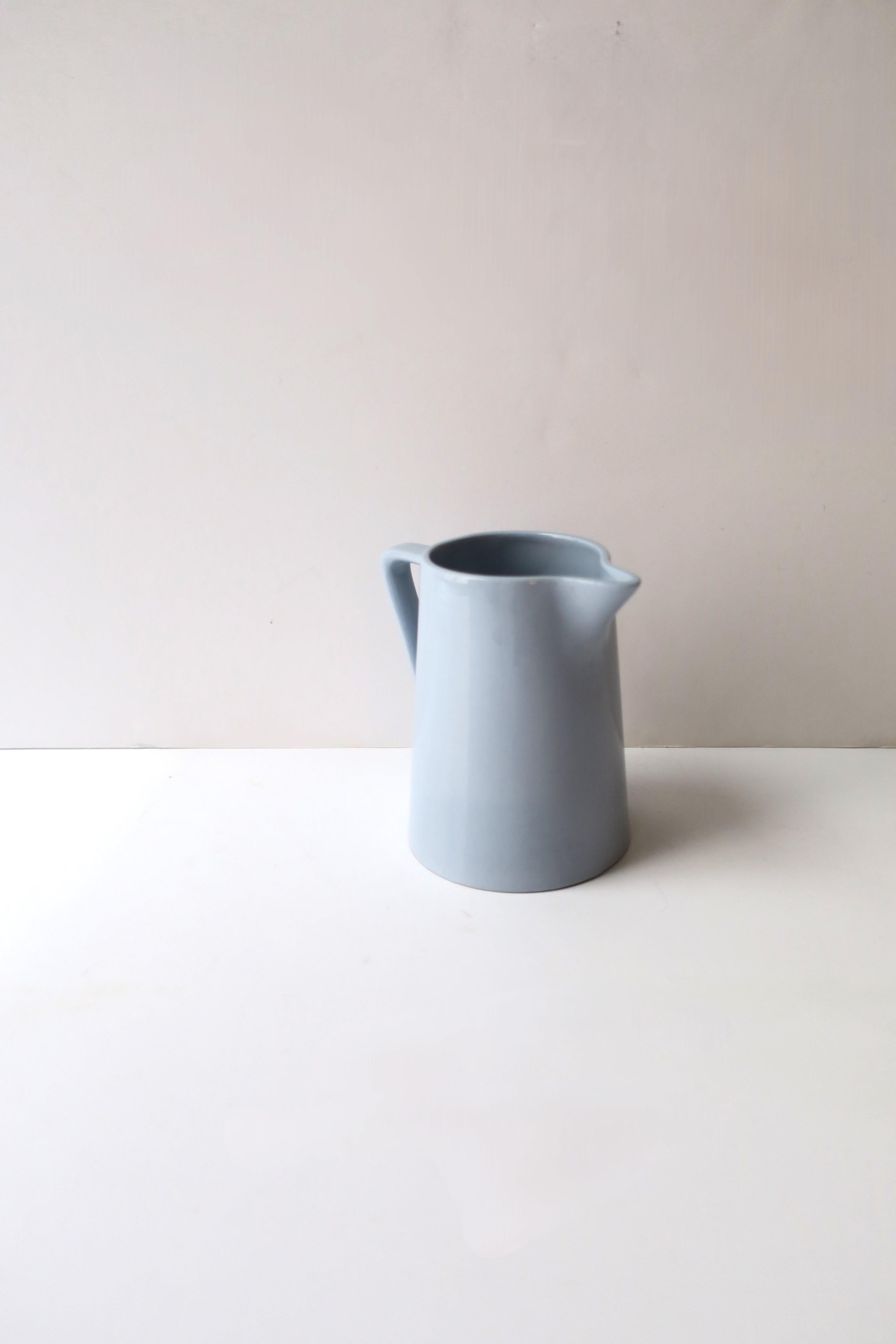 20th Century English Johnson Brothers Ceramic Blue Pitcher For Sale