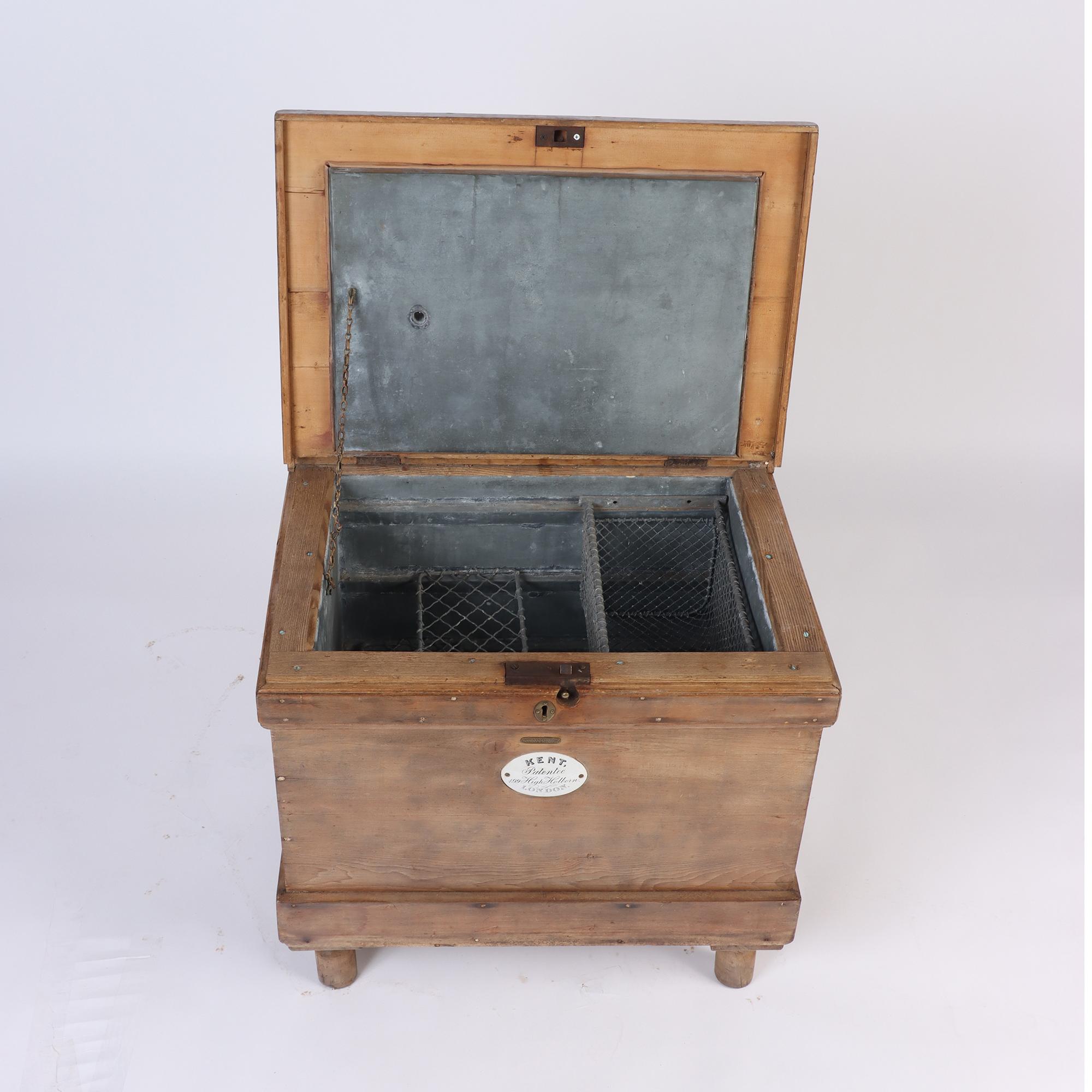 Mid-19th Century English Kent House Pine Ice Box or Refrigerator, Circa, 1860