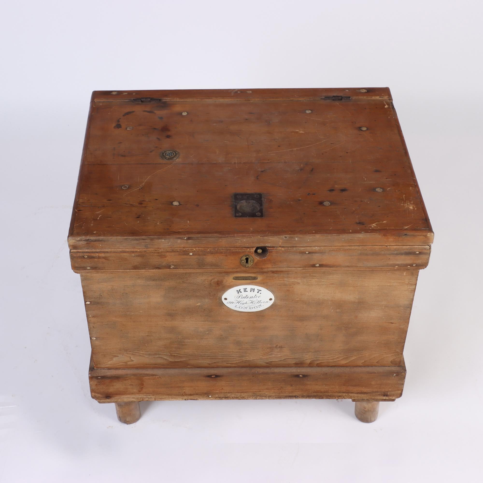 English Kent House Pine Ice Box or Refrigerator, Circa, 1860 1