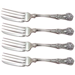 English King by Tiffany & Co. Sterling Silver Fish Fork Set 4pc AS Custom Made