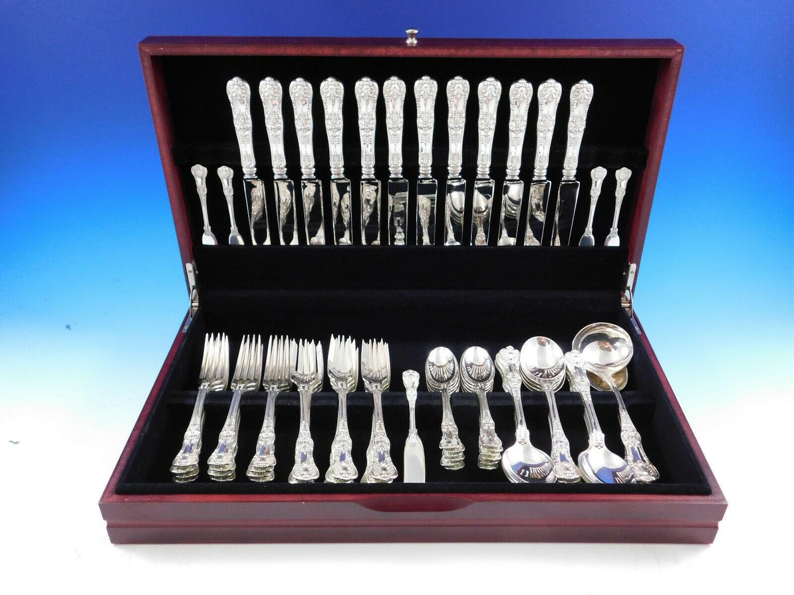 English King (c. 1885)

Patterns similar to our English King were first used in France and England late in the eighteenth century and have remained among the most popular styles for>flatware today, in both Europe and America. Tiffany & Co. first