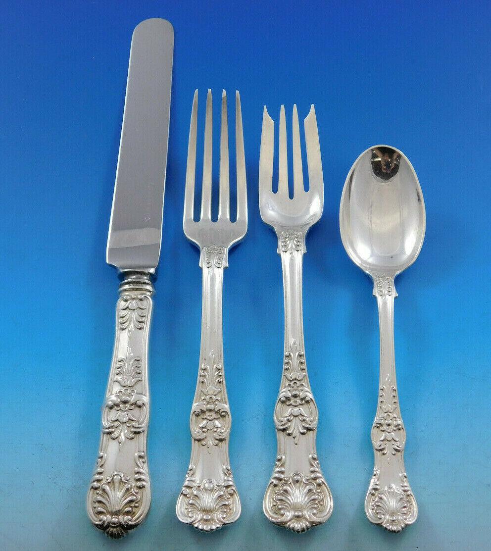 20th Century English King by Tiffany and Co. Sterling Silver Flatware Set 12 Service 74 Pcs