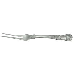 Forchetta da frutta in argento Sterling English King by Tiffany & Co. a 2 rebbi, di grandi dimensioni