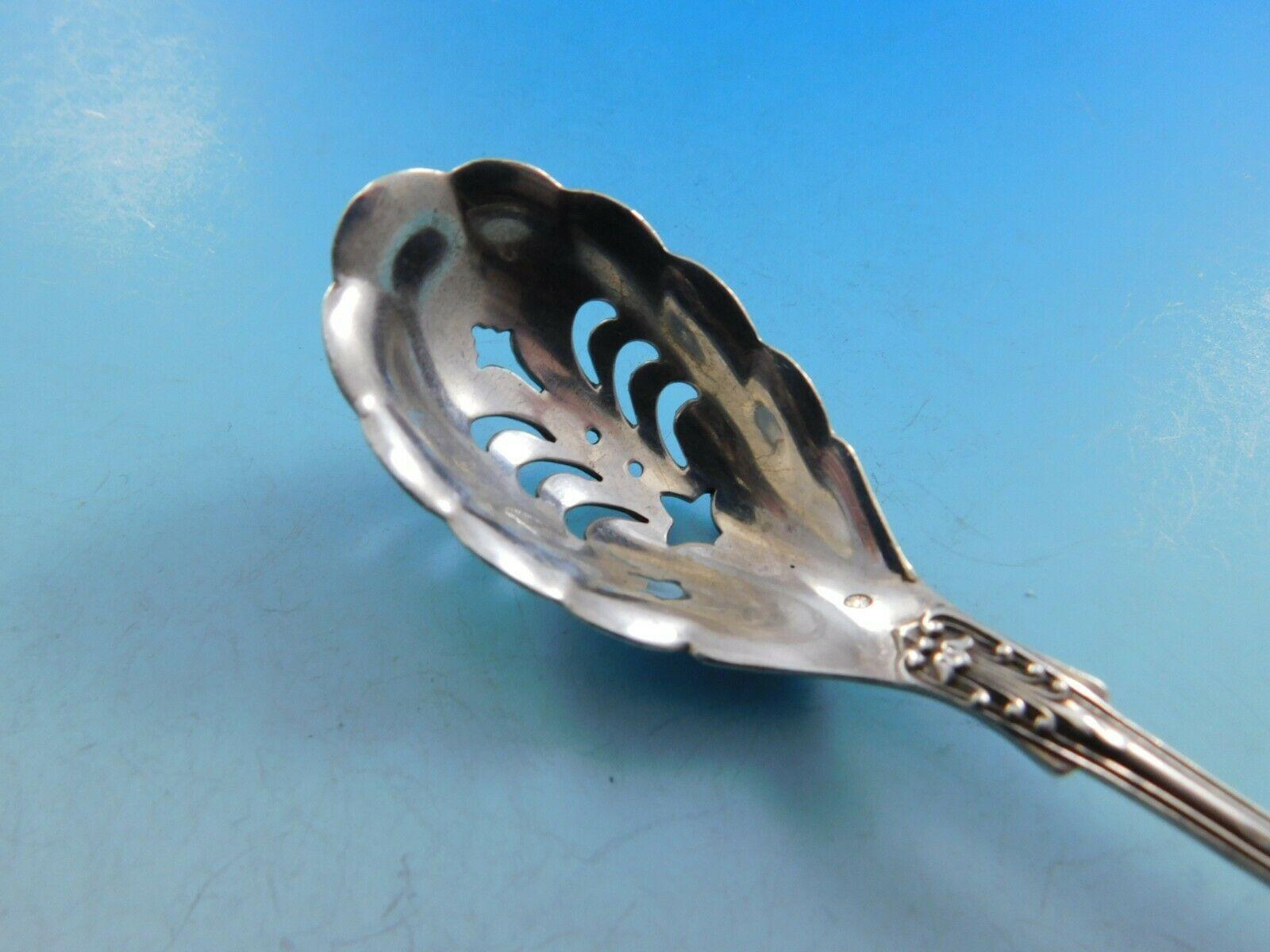 English King by Tiffany & Co. Sterling Silver Olive Spoon Pierced Orig In Excellent Condition In Big Bend, WI