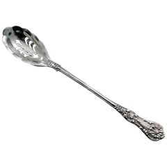Vintage English King by Tiffany & Co. Sterling Silver Olive Spoon Pierced Orig