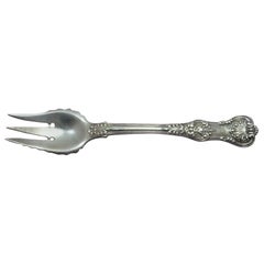English King by Tiffany & Co Sterlingsilber Kuchengabel 3-Zinken 2 Löcher Wellenschliff