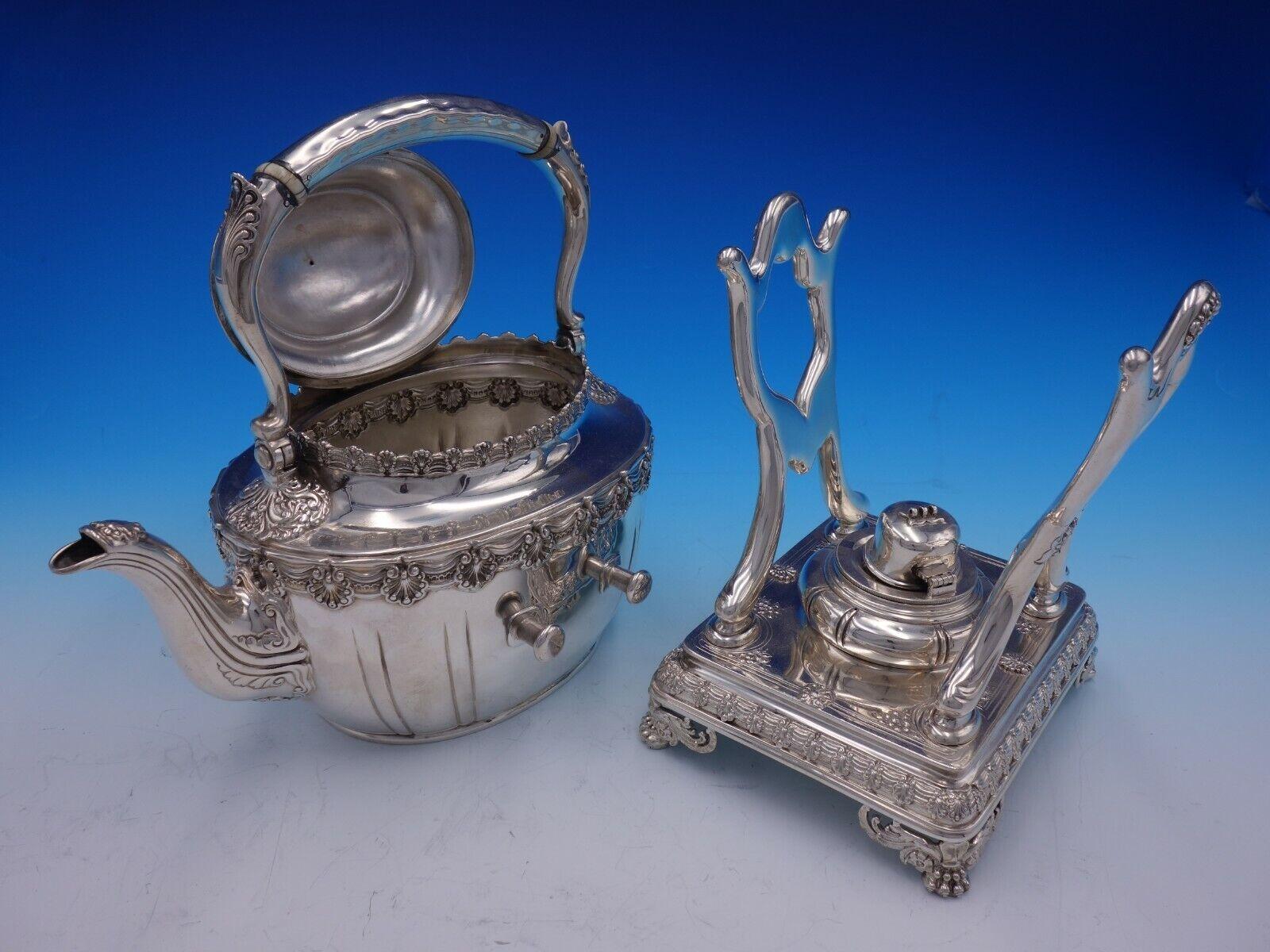 English King by Tiffany and Co Sterling Silver Tea Set 6pc '#3346' Fabulous In Excellent Condition In Big Bend, WI