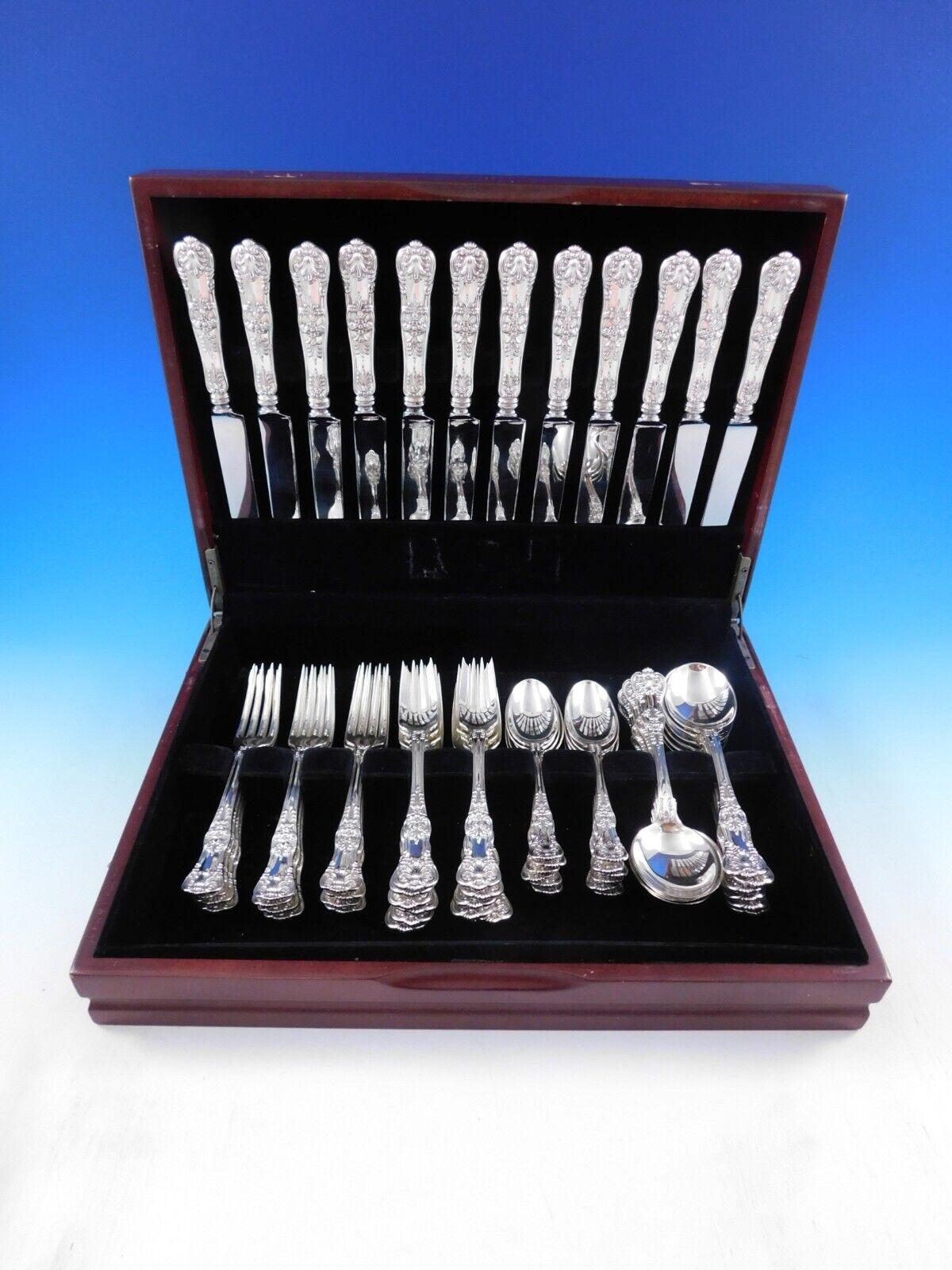 ENGLISH KING (c. 1885)

Patterns similar to our English King were first used in France and England late in the eighteenth century and have remained among the most popular styles for>flatware today, in both Europe and America. Tiffany & Co. first