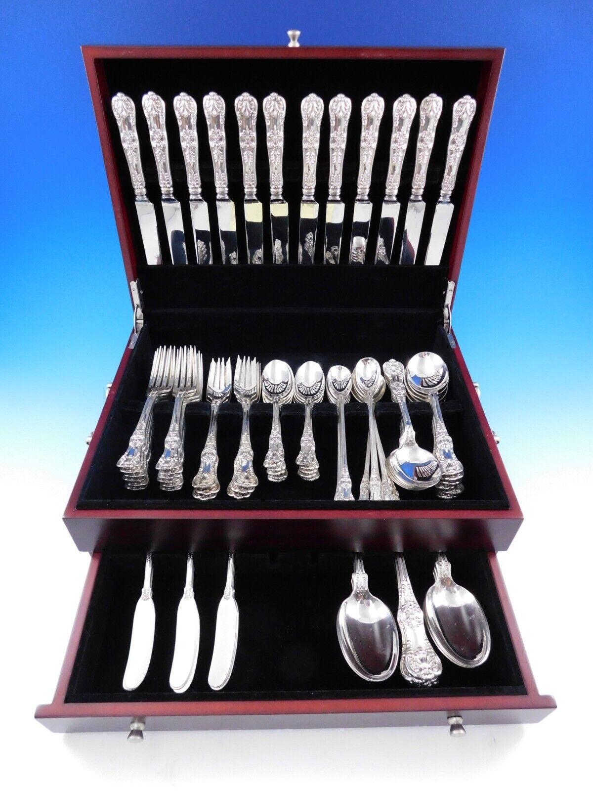 ENGLISH KING (c. 1885)

Patterns similar to our English King were first used in France and England late in the eighteenth century and have remained among the most popular styles for>flatware today, in both Europe and America. Tiffany & Co. first