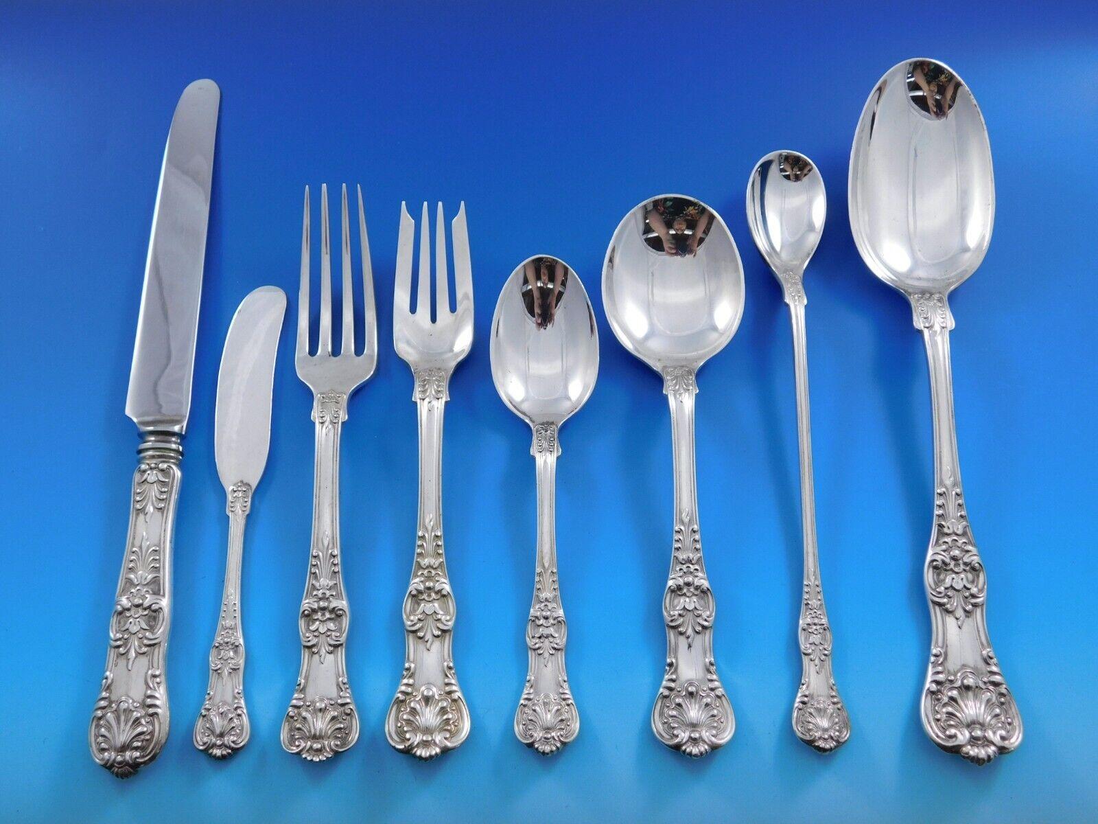 English King by Tiffany & Co. Sterling Silver Flatware Set 12 Service 74 piece 2