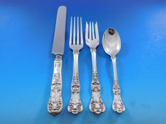 English King by Tiffany & Co Sterling Silver Flatware Set 12 Service 74 pieces