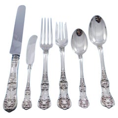English King by Tiffany & Co Sterling Silver Flatware Set 12 Service 74 pieces