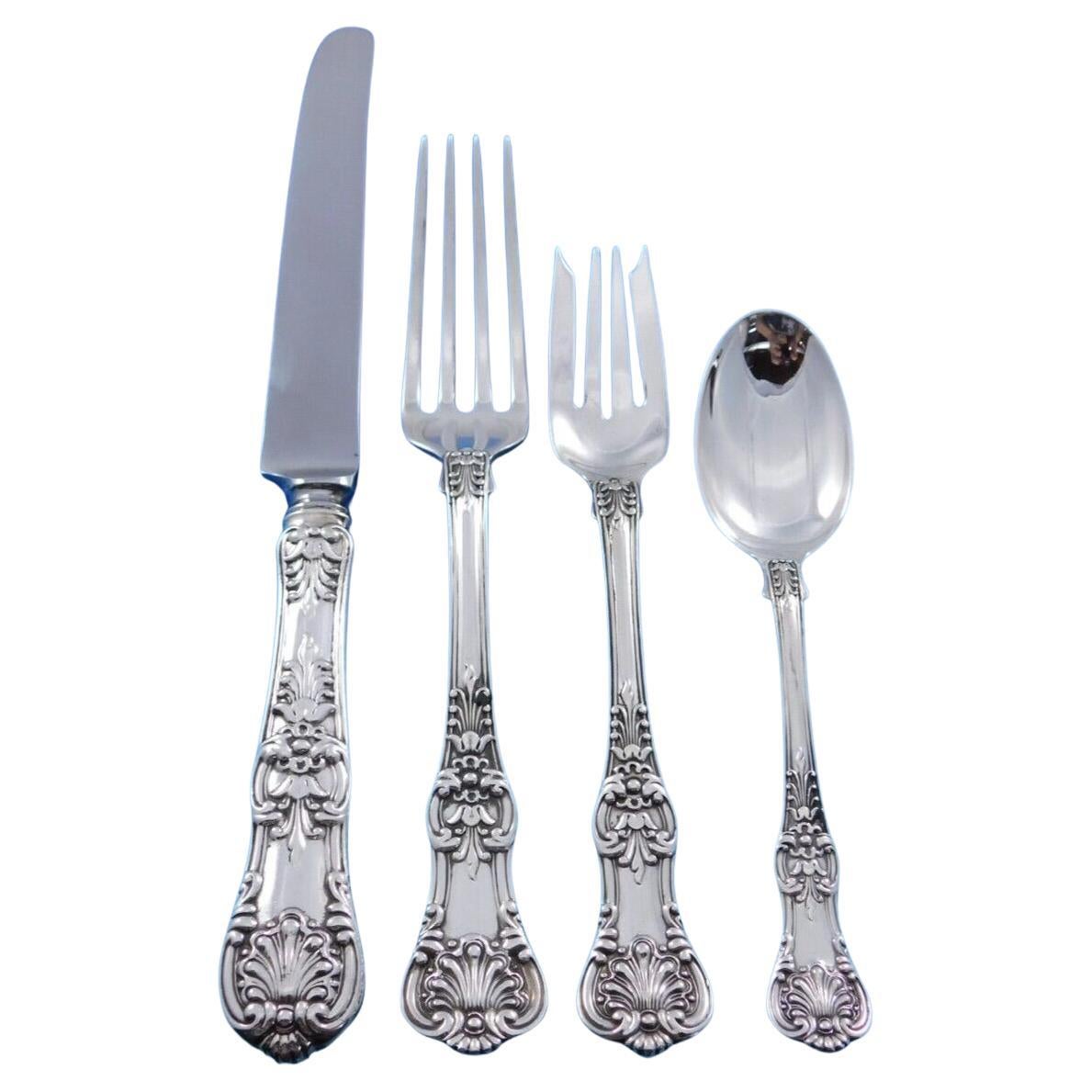 Juego de Cubiertos de Plata de Ley English King by Tiffany & Co Servicio de Cena de 32 piezas