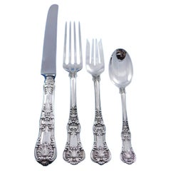 English King by Tiffany & Co Sterling Silver Flatware Set Service 32 pcs Dinner