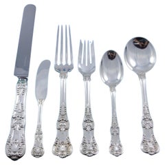 English King by Tiffany & Co Sterling Silver Flatware Set Service 48 pcs Dinner