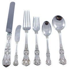 Antique English King by Tiffany & Co Sterling Silver Flatware Set Service 48 pcs Dinner