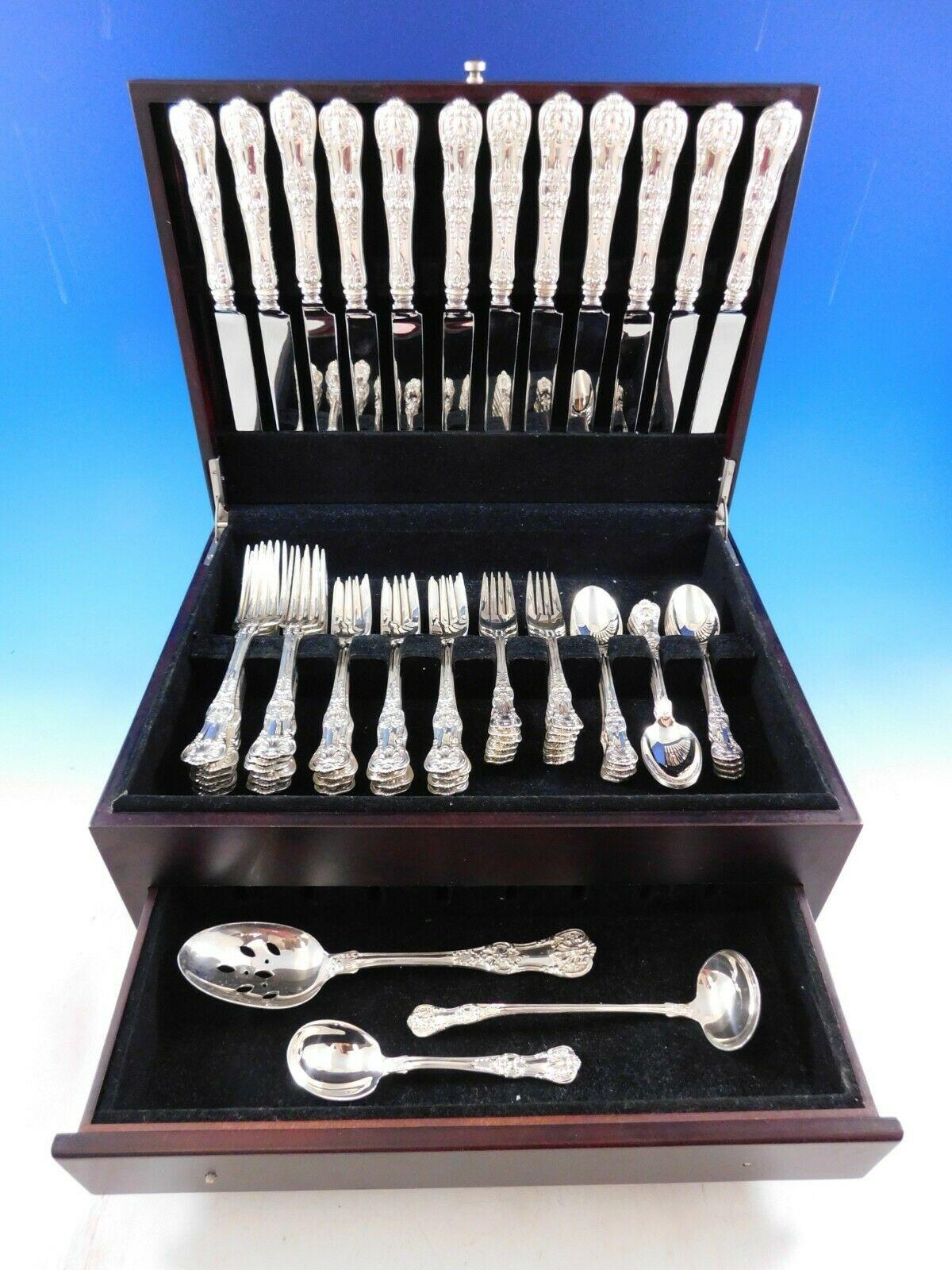 ENGLISH KING (c. 1885)

Patterns similar to our English King were first used in France and England late in the eighteenth century and have remained among the most popular styles for>flatware today, in both Europe and America. Tiffany & Co. first