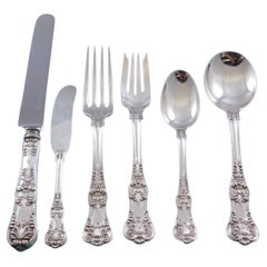 English King by Tiffany & Co Sterling Silver Flatware Set Service 72 pieces