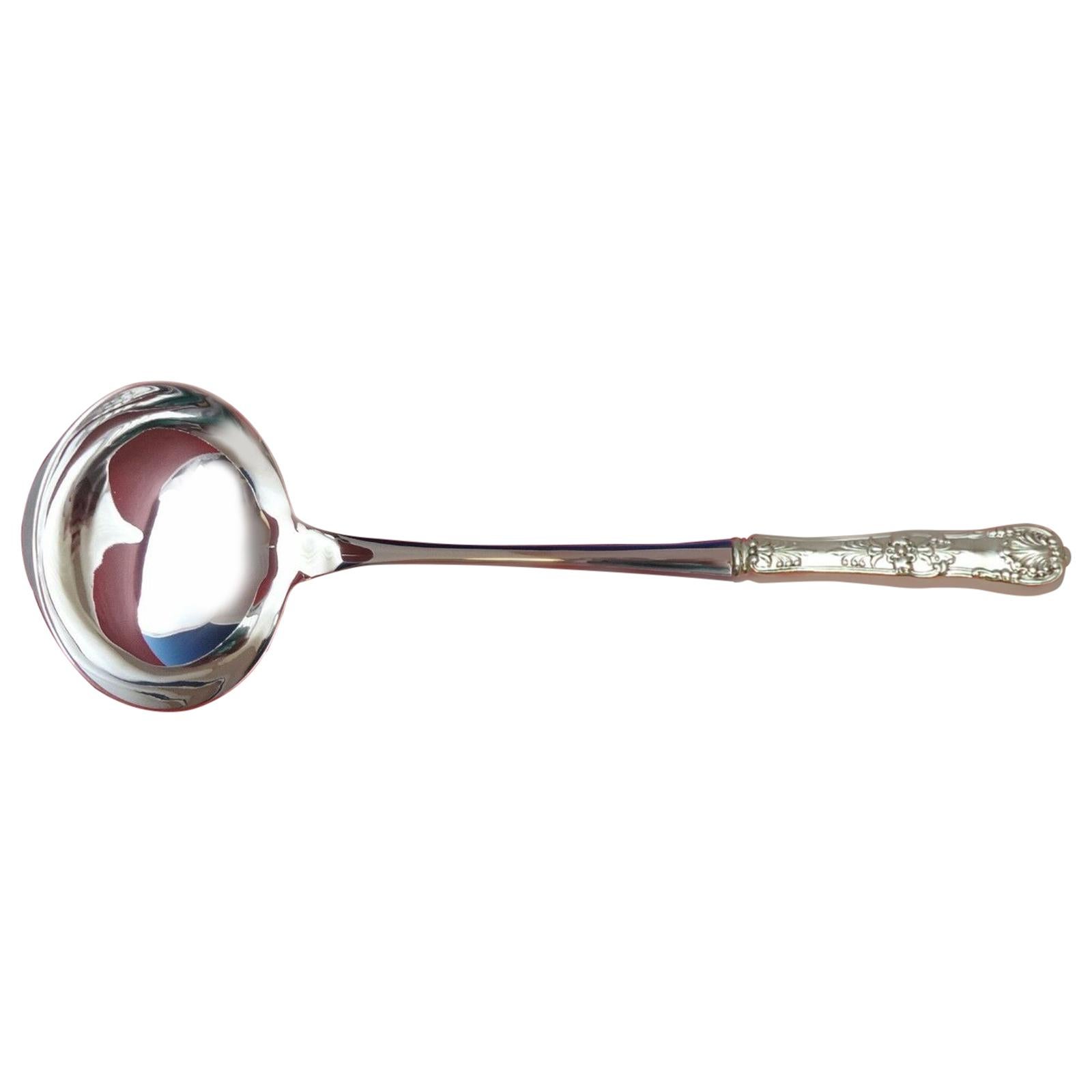 Edwardian English Sterling Silver Soup Ladle For Sale at 1stDibs