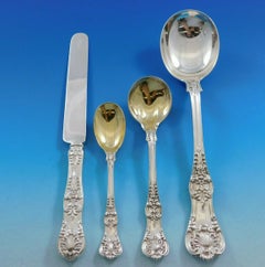 English King by Tiffany Sterling Silver Flatware Set for 8 Service 127 Pc Dinner